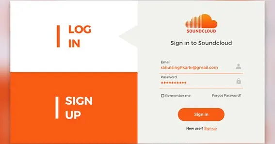 SoundCloud login