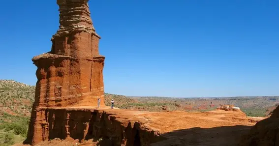 i saw something black like a statue palo duro canyon